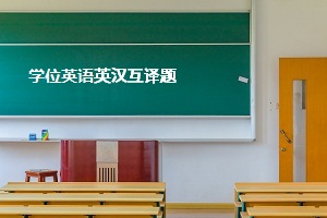 2020年成人学位英语考试英汉互译题练习题